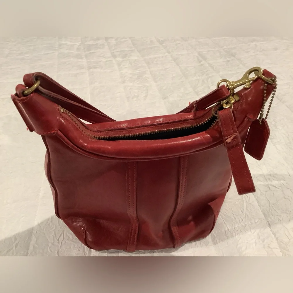 Coach Vintage Red Leather Amanda Bag